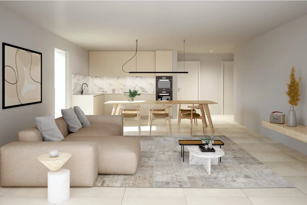 Appartement moderne au Clos du Luizet, Saxon. Conception lumineuse et spacieuse signée Logibat en Suisse romande.